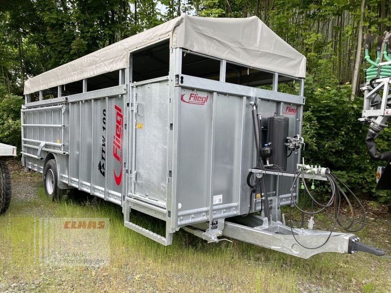 Viehanhänger des Typs Fliegl TTW 100 NOAH 1-ACHS, Neumaschine in Gefrees (Bild 1)